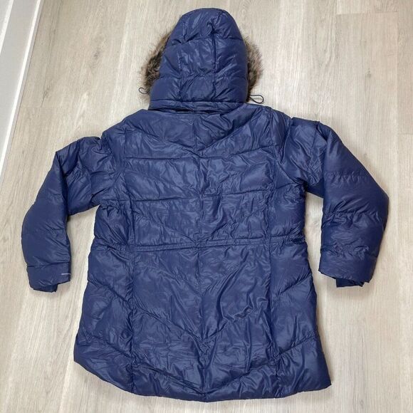 Columbia Peak To Park II Mid Insulated Jacket Womens 2X Navy Nocturnal Hooded - Picture 5 of 8